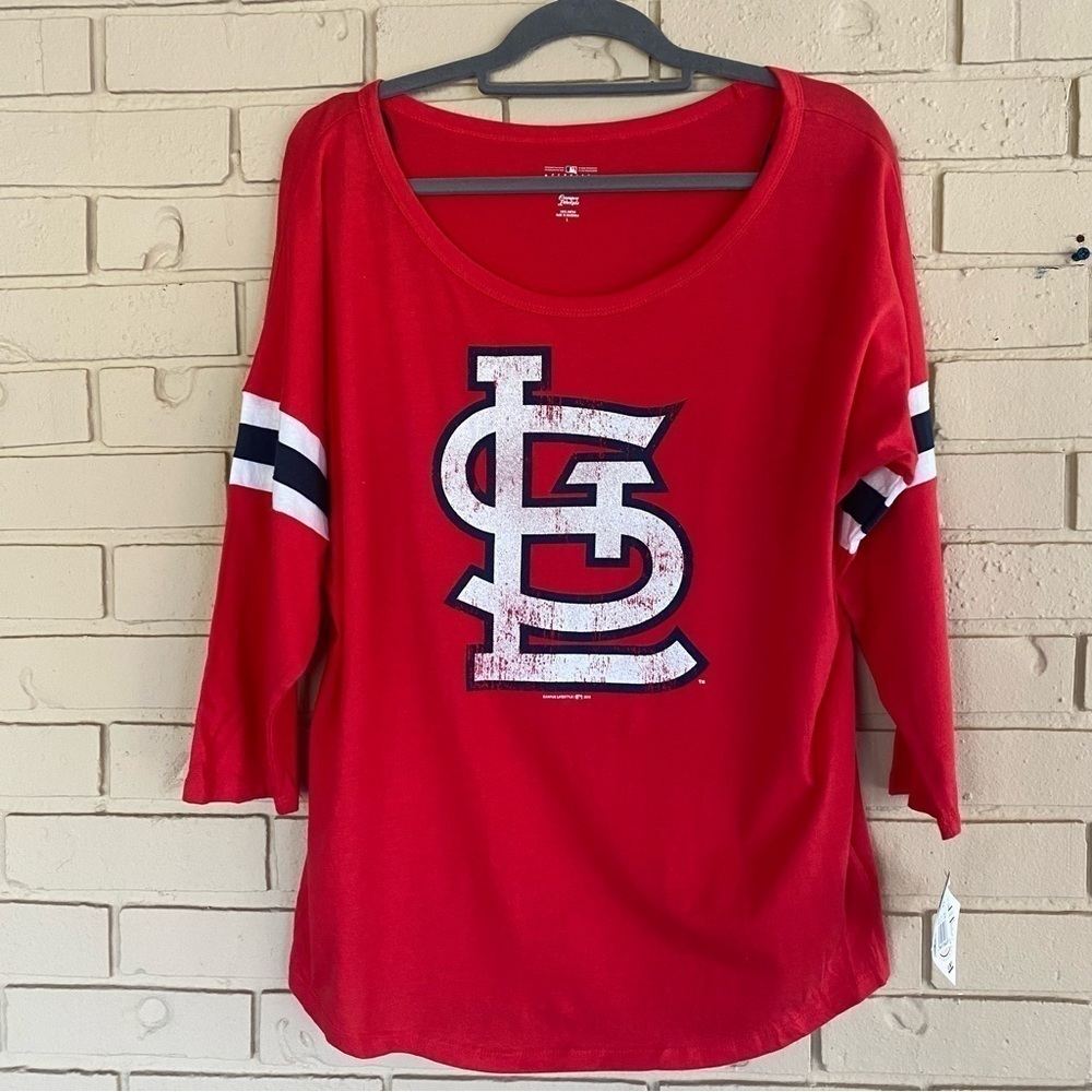 NEW St. Louis Cardinals Ladies Large L Red T-Shirt by MLB Genuine Merchandise